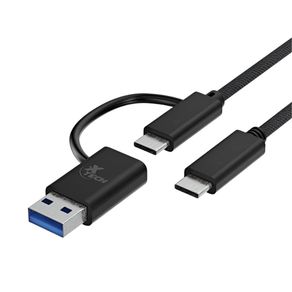 Cable USB-C a USB-C con Adaptador Dongle USB-A