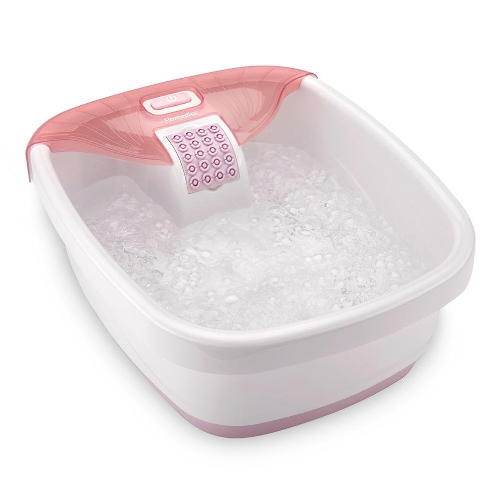 Spa para Pies Deluxe con Hidromasaje, Calor y Accesorios Color Rosado