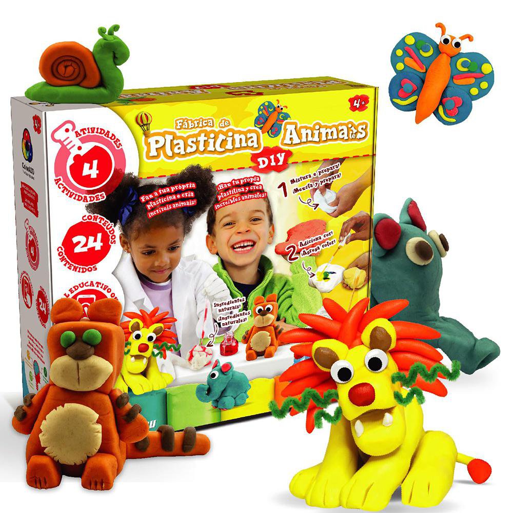 Set de Creación de Plasticina de Animales para 4+ Años Plasticina Temática de Animales