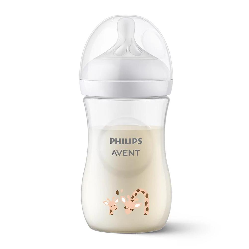 Pacha Philips Natural Diseño de Jirafa con Mamón de Flujo Medio de 9 Oz para 1+ Mes Pacha…