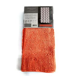 Set de Cortina con Ganchos y Alfombra Naranja