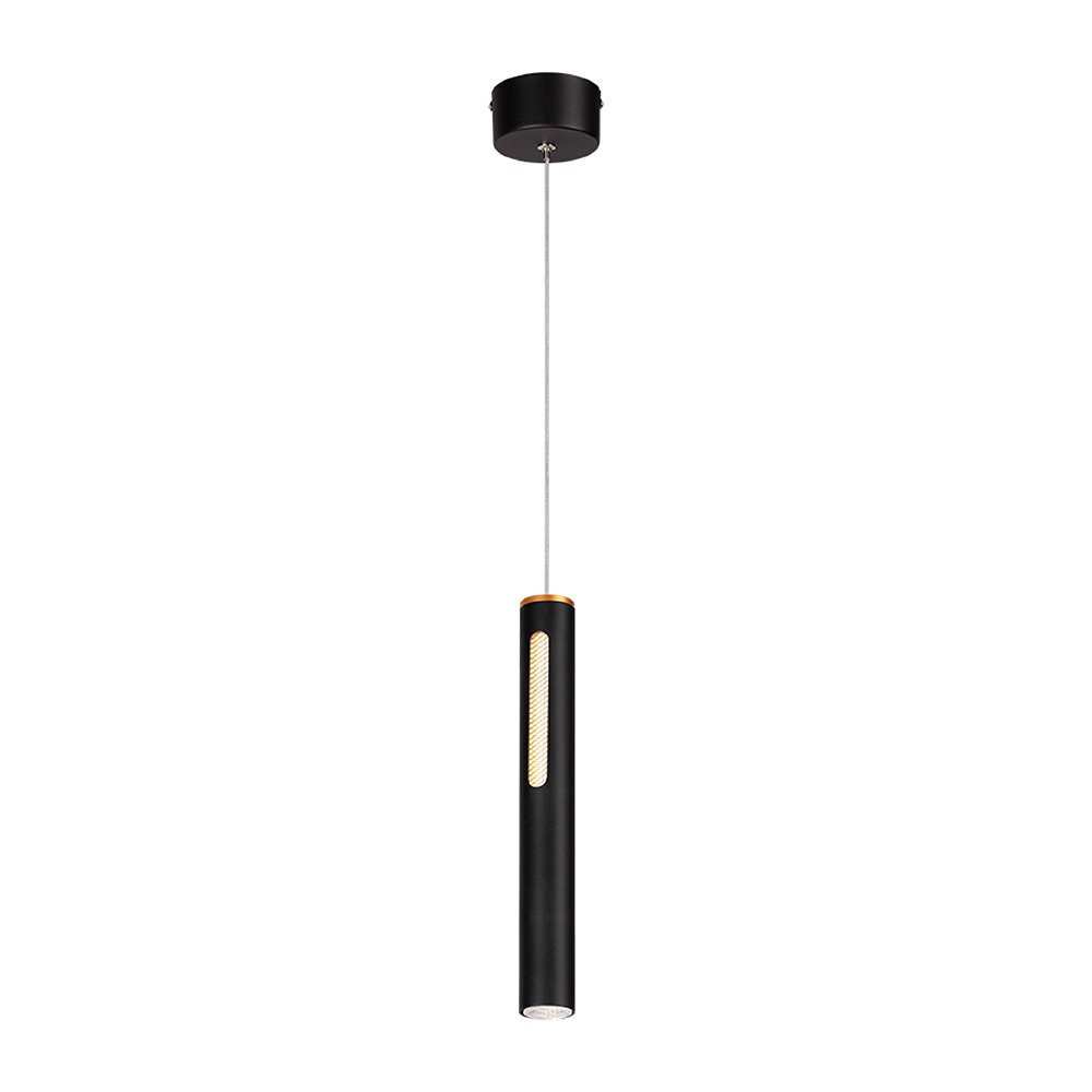 Lámpara Colgante LED Zubene VI de Metal Luz Cálida 8 W 1.50 Metros Color Negro