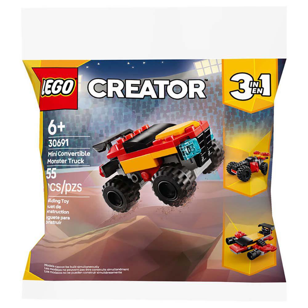 LEGO Creator 3 en 1 Mini Monster Truck Convertible #30691 de 55 Piezas