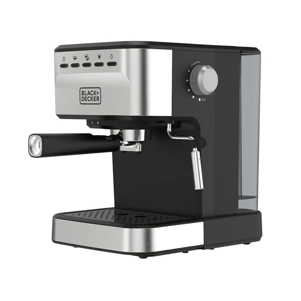 Máquina de Espresso Semiautomática de 1.5 L 20 Bares con Vaporizador Color Negro Cafetera…