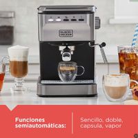 Máquina de Espresso Semiautomática de 20 Bares y 1.5L