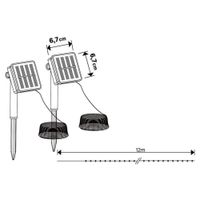 Juego de 2 Guirnaldas Solares Decorativas Luz Cálida