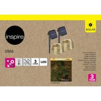Juego de 2 Guirnaldas Solares Decorativas Luz Cálida