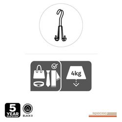 Percha Negra Metálica para Accesorios