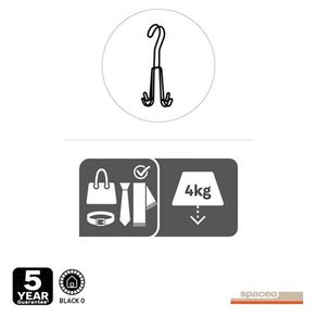 Percha Negra Metálica para Accesorios