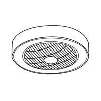 Ventilador de Techo LED Integrado y Control Remoto Negro