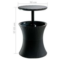 Mesa Bar Pacific Estilo Ratán Negro