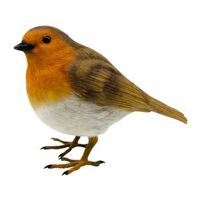 Figura Decorativa de Pájaro Petirrojo para Jardín
