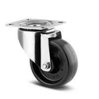 Rodo Poliuretano Giratorio con Placa 4 Plg 125Kg