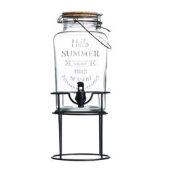 Refrequera de Vidrio con Base y Dispensador 3 L