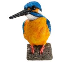 Figura Decorativa de Pájaro Rey Pescador para Jardín
