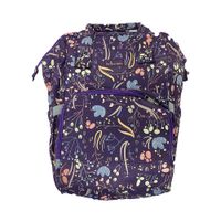 Pañalera Tipo Mochila Estampado de Flores Azul Pav