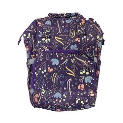 Pañalera Tipo Mochila Estampado de Flores Azul Pav