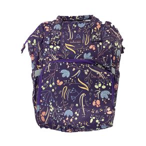 Pañalera Tipo Mochila Estampado de Flores Azul Pav
