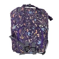 Pañalera Tipo Mochila Estampado de Flores Azul Pav