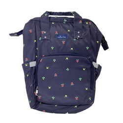 Pañalera Tipo Mochila Estampado de Frutas Azul