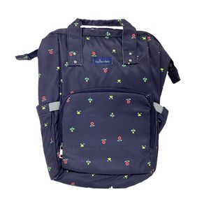 Pañalera Tipo Mochila Estampado de Frutas Azul
