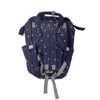 Pañalera Tipo Mochila Estampado de Frutas Azul