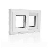 Ventana PVC S80 Corrediza con Cedazo Blanca 60 x 40 Cm
