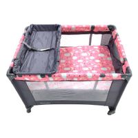 Corral con Cambiador Rosado Nubes