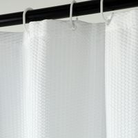Cortina Blanca con Ganchos para Ducha