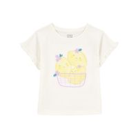 Camiseta de Algodón con Estampado de Limones para Niña - Varias Tallas
