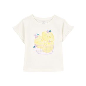 Camiseta de Algodón con Estampado de Limones para Niña - Varias Tallas