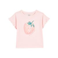Camiseta de Algodón con Estampado de Fresa para Niña - Varias Tallas