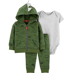 Set de Sudadera con Capucha Body y Pantalón con Estampado de Dinosaurios para Niño - Varias Tallas