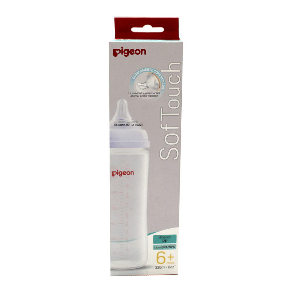 Pacha SofTouch con Mamón de Silicona de Flujo Medio y Boca Ancha de 11 Oz para 6+ Meses PG…