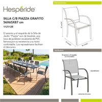 Silla con Brazos Piazza Grafito