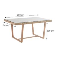 Mesa Comedor de Mimbre Medena