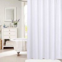 Cortina de Baño con Ganchos Blanca 180X180 Cm