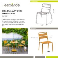 Silla Baja Naranja Lucy