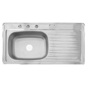 Lavatrastos de Acero Inoxidable 1 Fosa con Escurridor Derecho