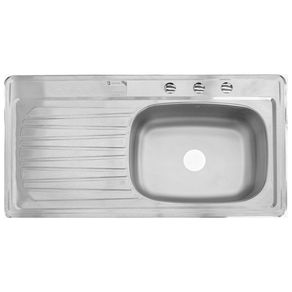 Lavatrastos de Acero Inoxidable 1 Fosa con Escurridor Izquierdo
