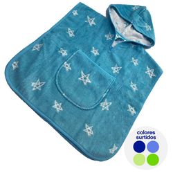 Toalla-Diseño-Estrellas-con-Capucha-Colores-Surtidos