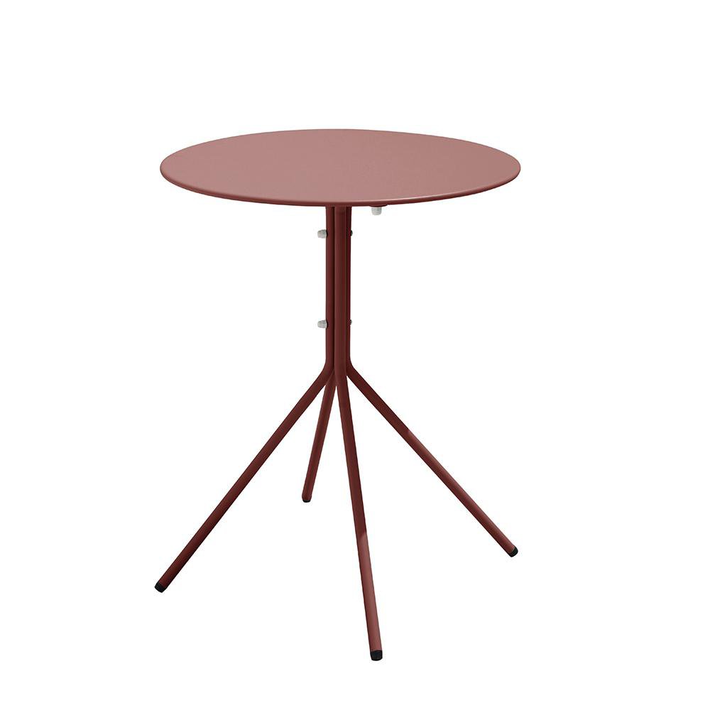 Mesa de Acero Diseño Redondo Sandy 60 cm Color Terracota