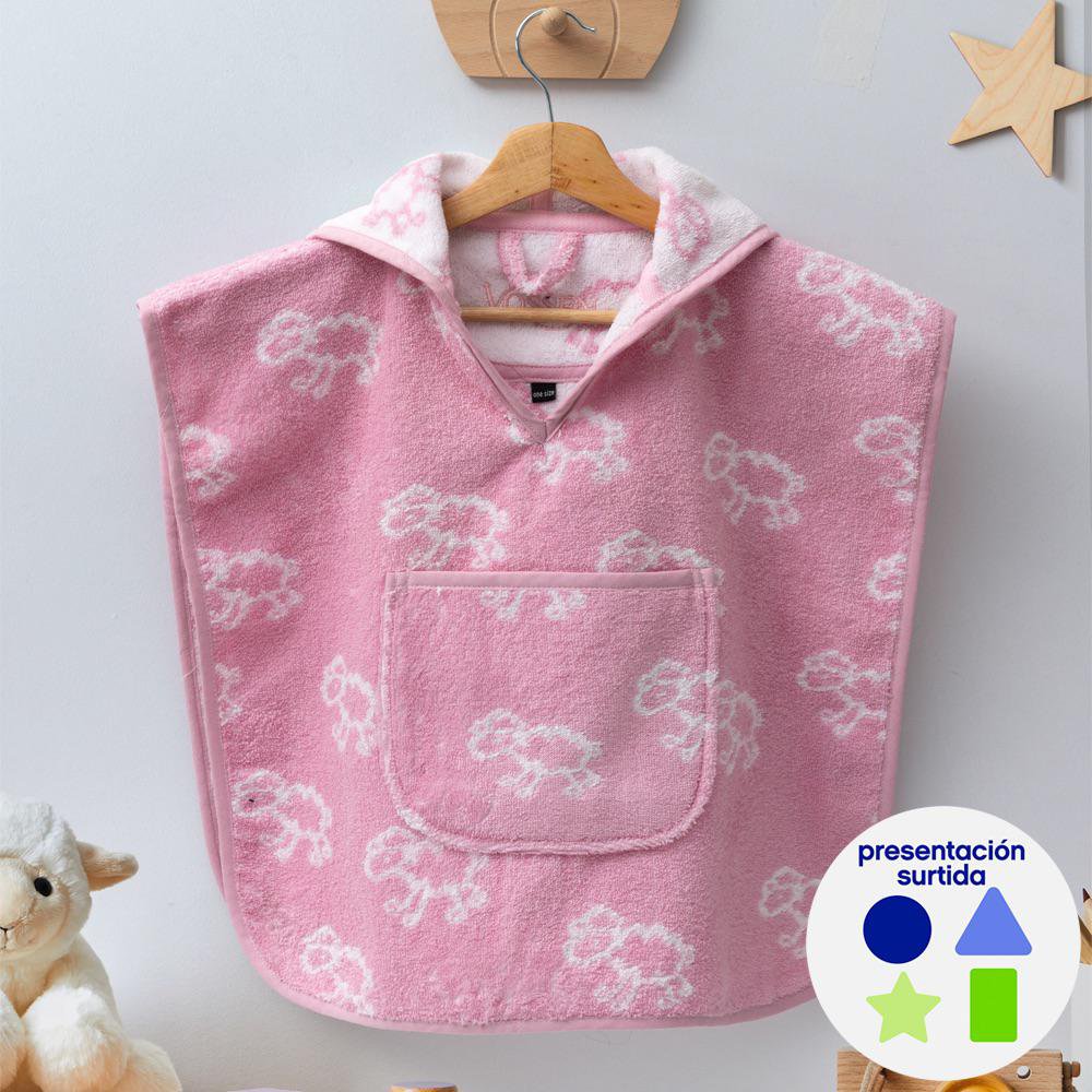 Toalla Infantil con Capucha Diseño Nubes Color Surtido