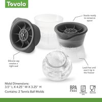 Set de 2 Moldes para Hielo Diseño Pelota de Tennis