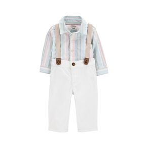 Polo de Rayas y Pantalones con Tirantes para Niño - Varias Tallas