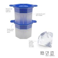 Set de 2 Moldes para Hielo Diseño Diamante