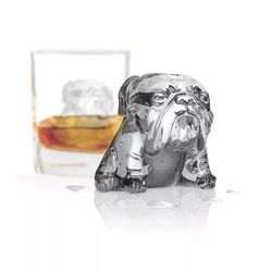 Set de 2 Moldes de Hielo Diseño Bulldog