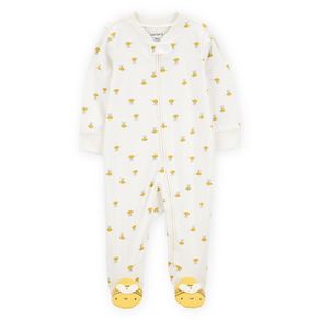 Mameluco Interlock Estampado de Abejas Marfil - Varias Tallas