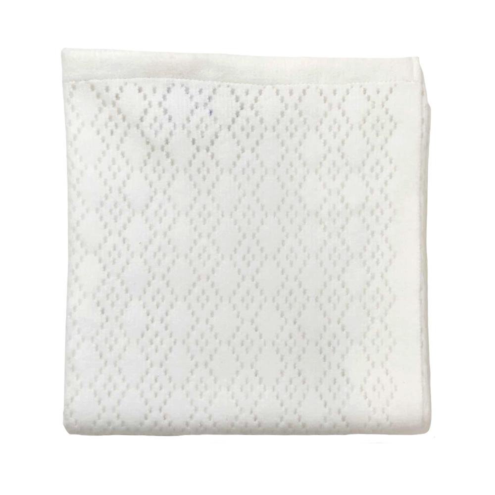 Frazada Suave y Transpirable para Bébe con Acabado de Puntada calada de 75 x 100 Cm de Alg…