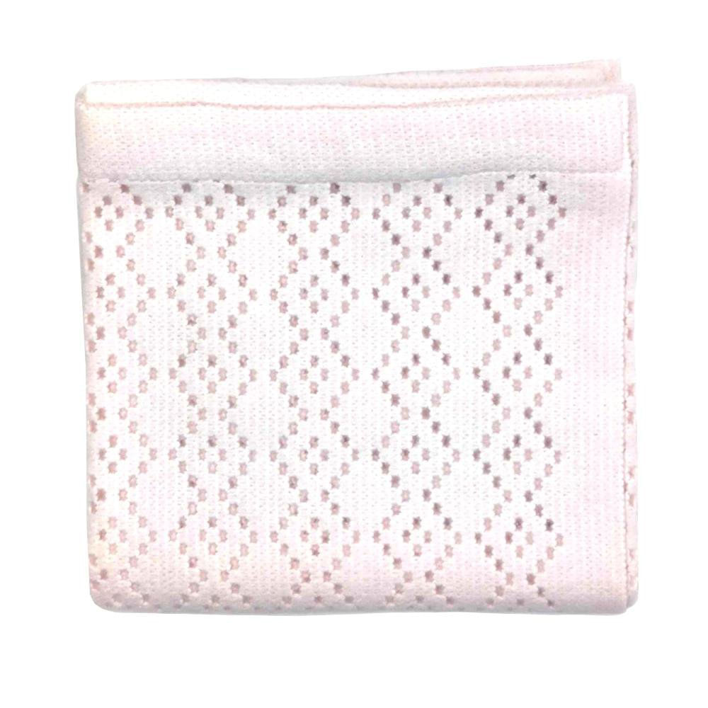 Frazada Suave y Transpirable para Bébe con Acabado de Puntada calada de 75 x 100 Cm de Alg…